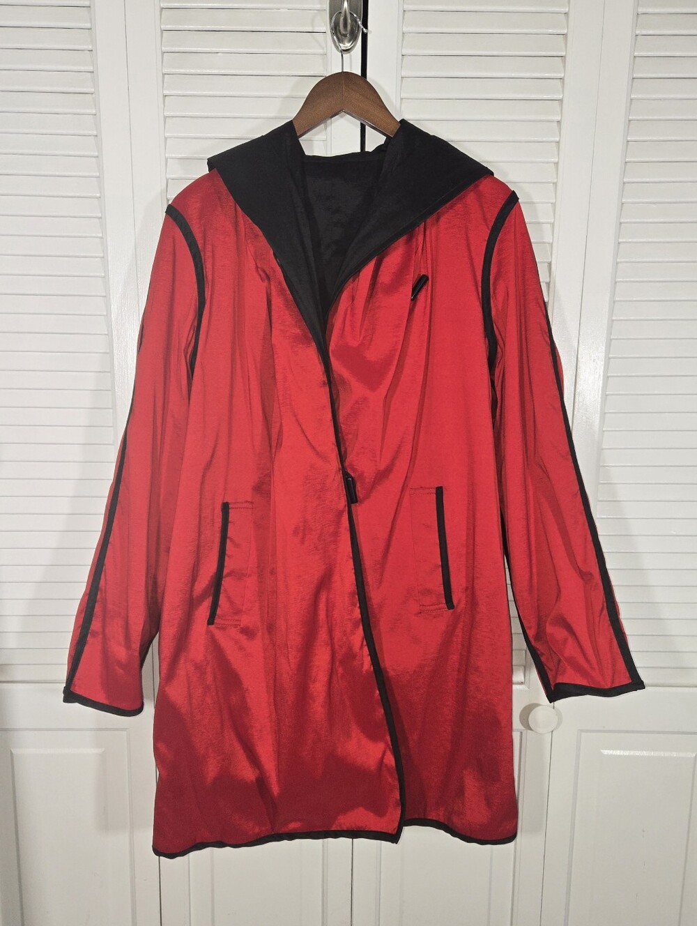 Mycrapac One Vintage Red Black Reversible Hooded Jacket Sz M/L